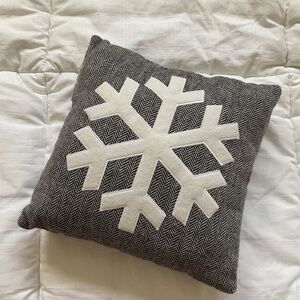 Christmas Snowflake Throw Pillow